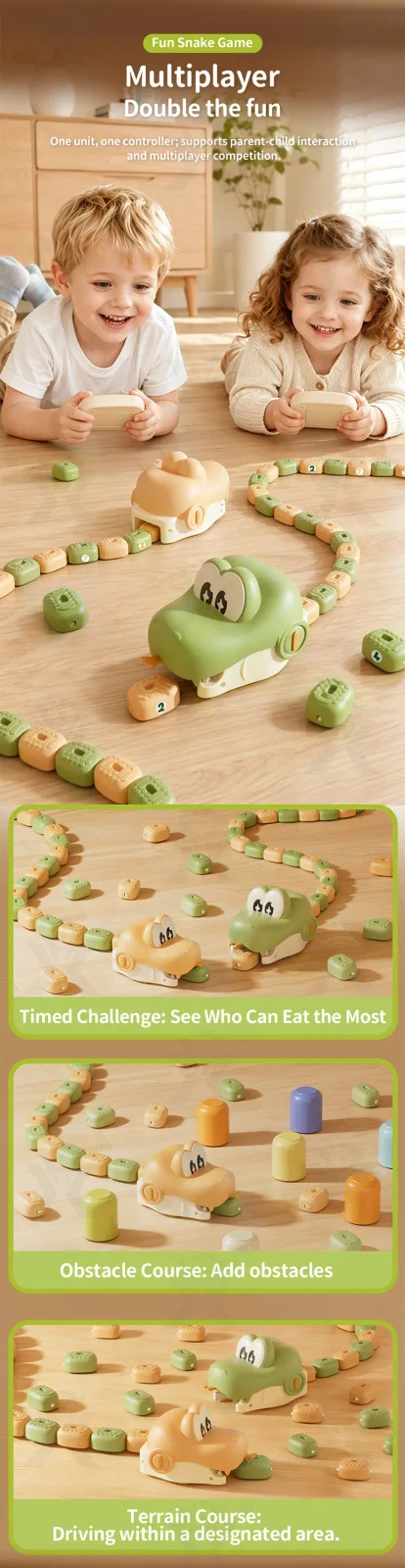 Magnetic Snake Game Toy, Remote Control Eating Snake Toys with Sound and Light-rc animal toys (TB-5324397) — illustrated product details, panel 3