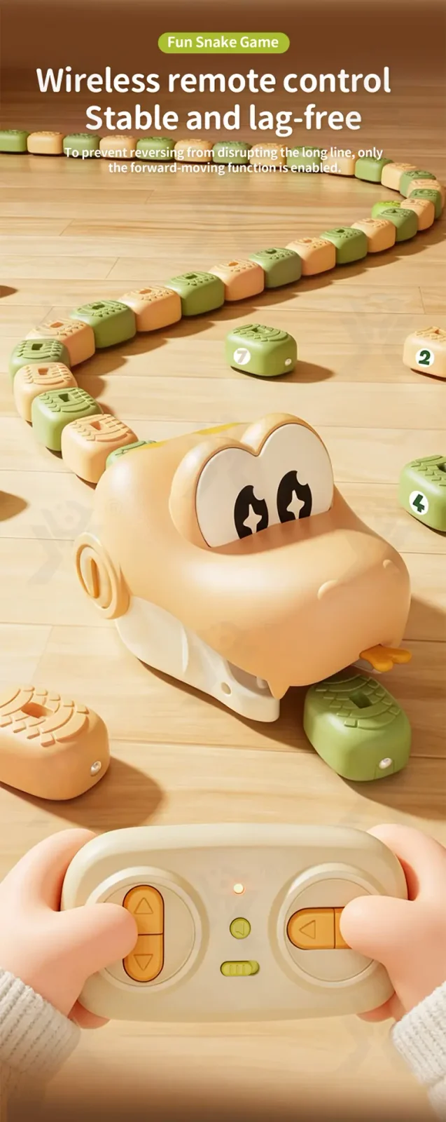 Magnetic Snake Game Toy, Remote Control Eating Snake Toys with Sound and Light-rc animal toys (TB-5324397) — illustrated product details, panel 4