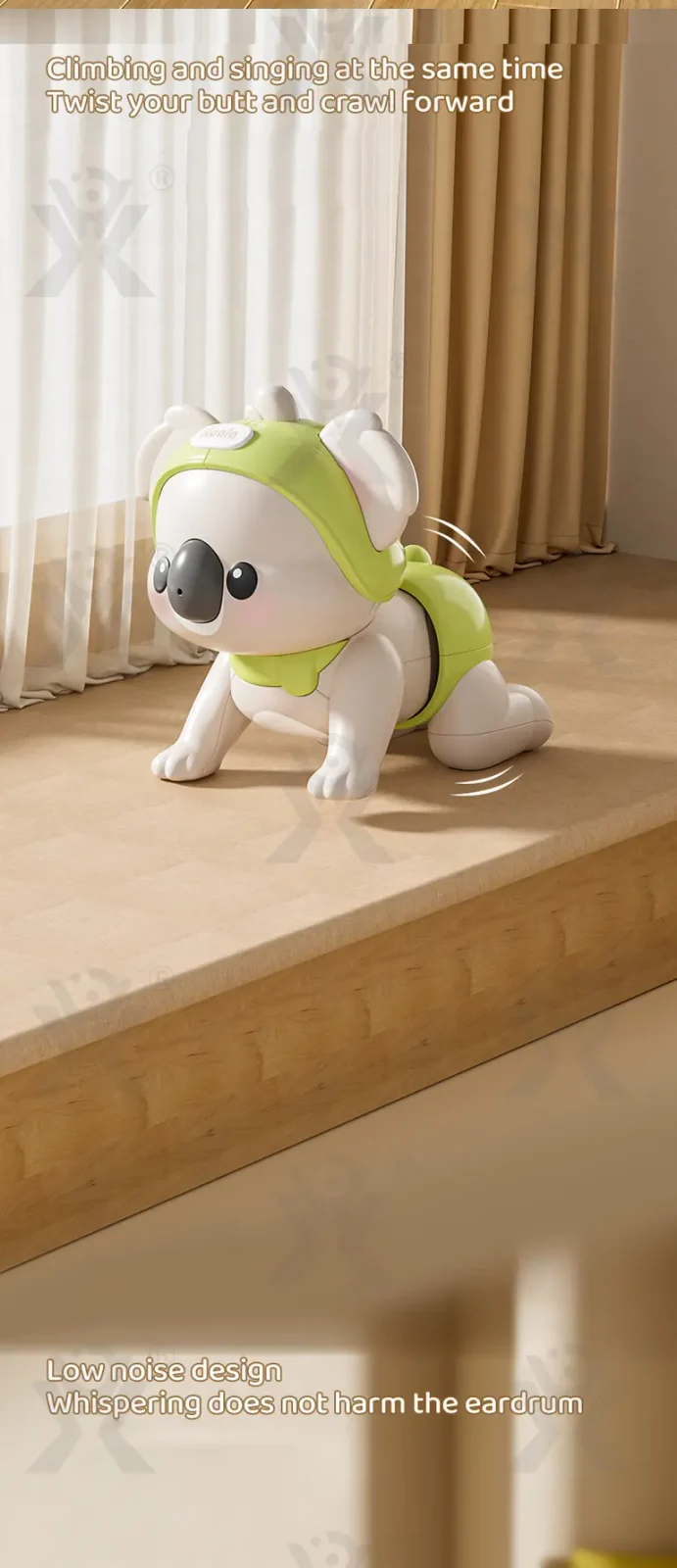 Musical Koala Baby Crawling Toy, Infant Tummy Time Development Learning (TB-4377592) — illustrated product details, panel 4