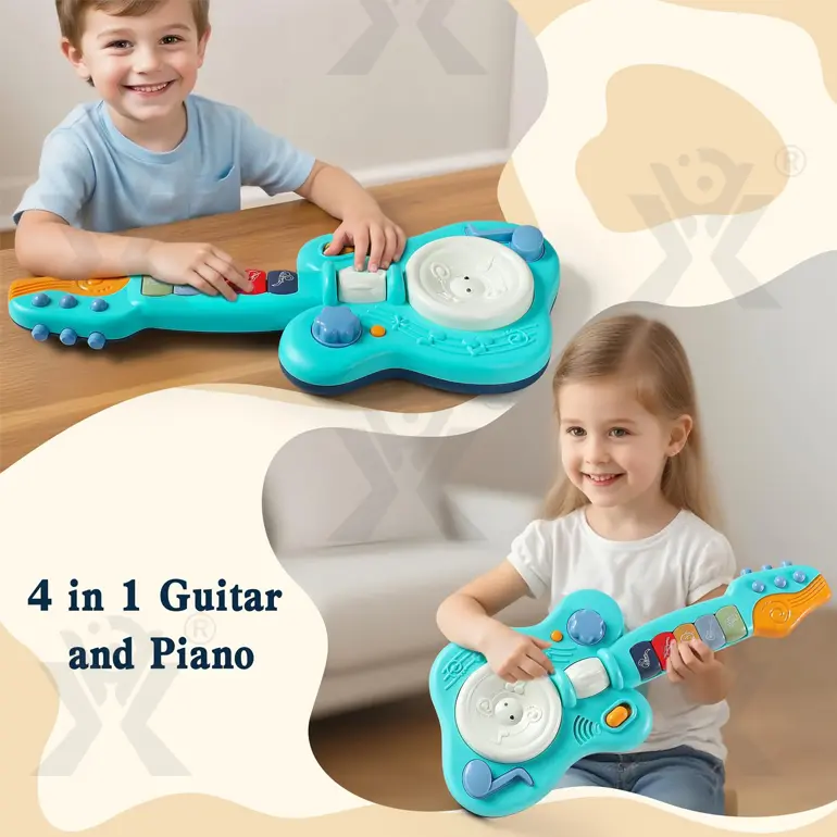 Kids’ Guitar Toys with LED Lights & Sound, Interactive Early Learning Supply (TB-4143276) — illustrated product details, panel 5