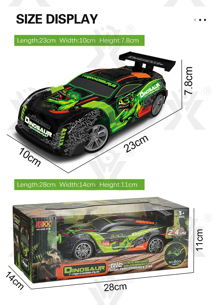 1:16 Scale RC Drift Car with Dual Motors (TB-4363246) — illustrated product details, panel 7