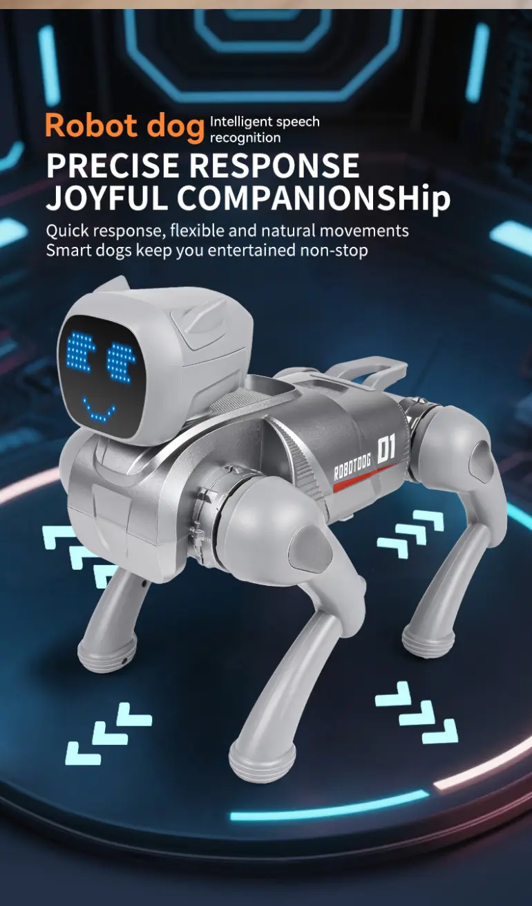 RC Smart Robot Dog Toy with Voice & App Control (TB-5105410) — illustrated product details, panel 3