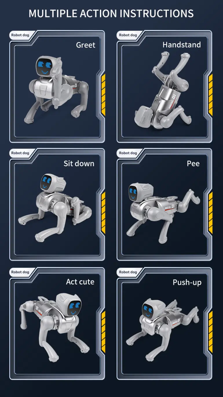 RC Smart Robot Dog Toy with Voice & App Control (TB-5105410) — illustrated product details, panel 4
