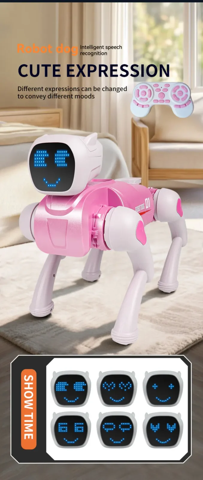 RC Smart Robot Dog Toy with Voice & App Control (TB-5105410) — illustrated product details, panel 5