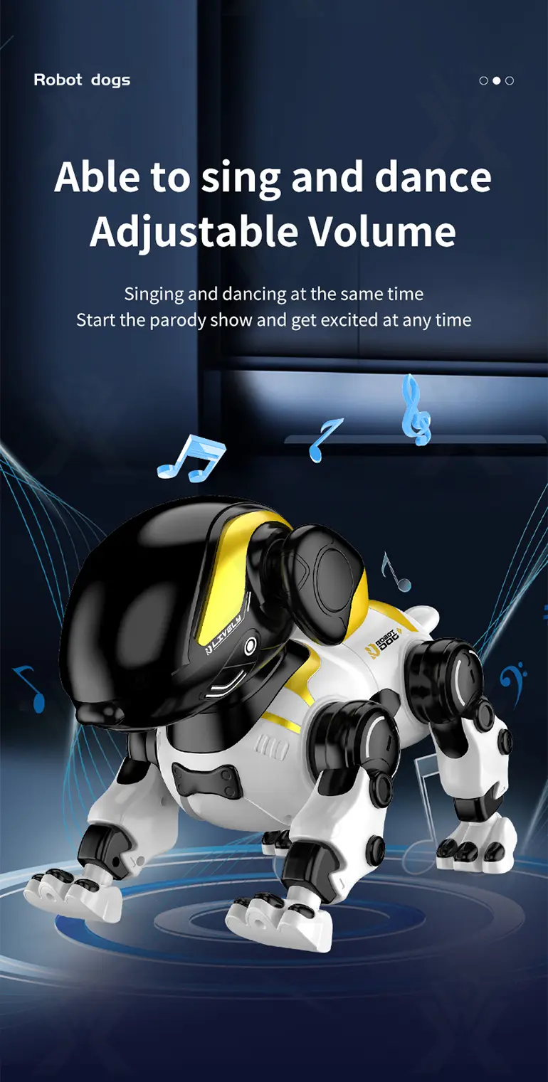 Smart Robot Dog Toy with Voice Control, Remote Control, LED Eyes, Multi-Function Interactive Pet (TB-5312892) — illustrated product details, panel 6