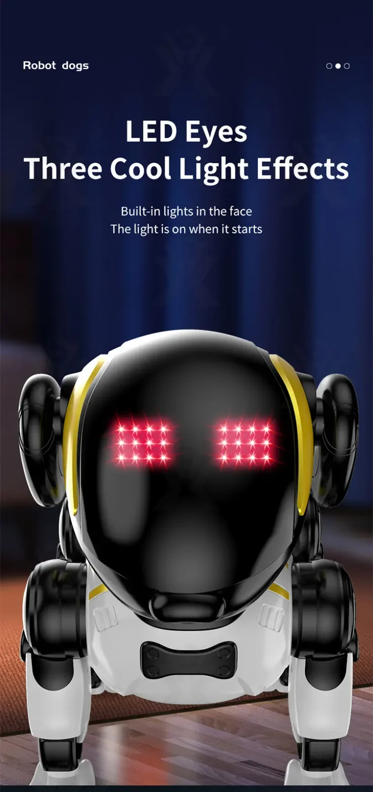 Smart Robot Dog Toy with Voice Control, Remote Control, LED Eyes, Multi-Function Interactive Pet (TB-5312892) — illustrated product details, panel 7