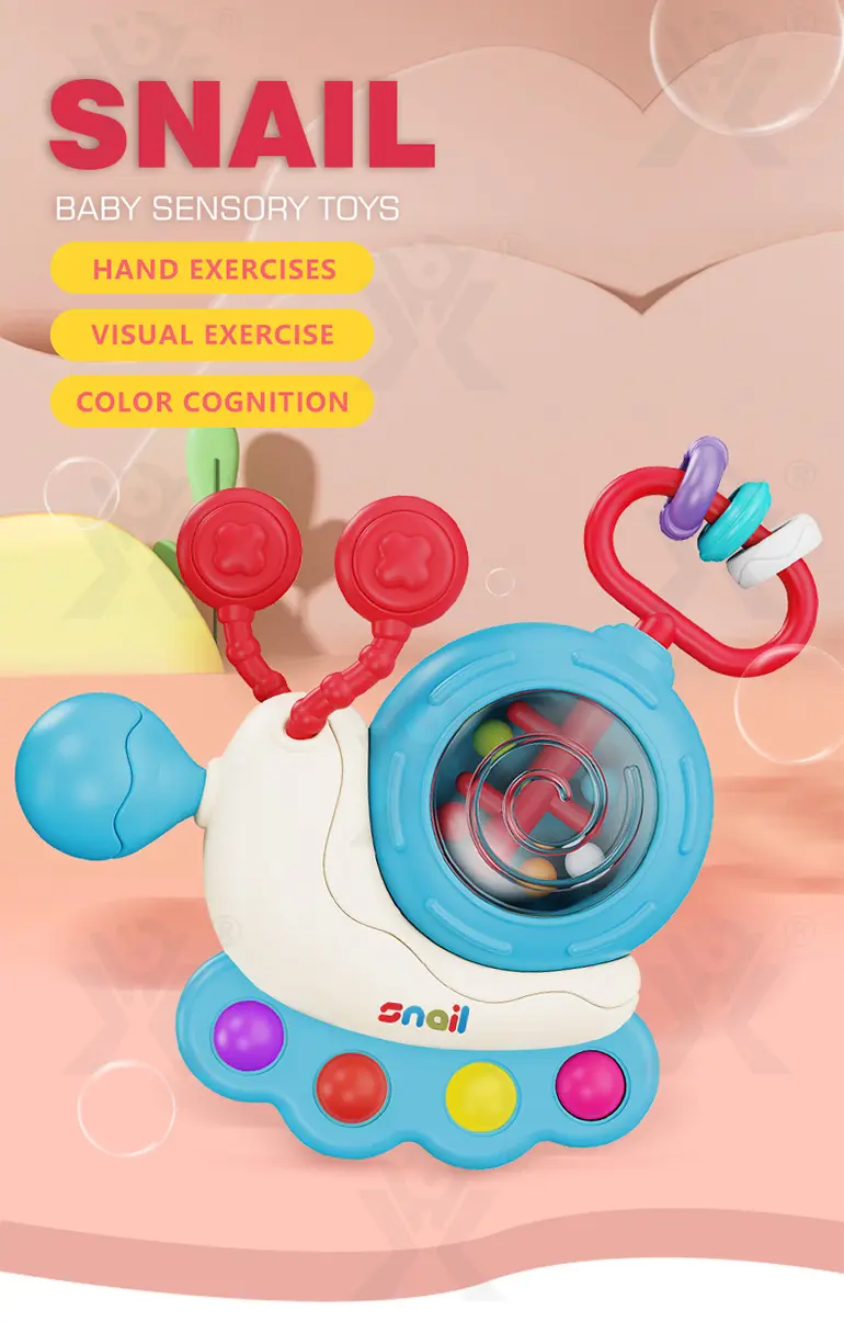 Snail Sensory Toys, Round-Edge Design (TB-4834655) — illustrated product details, panel 1