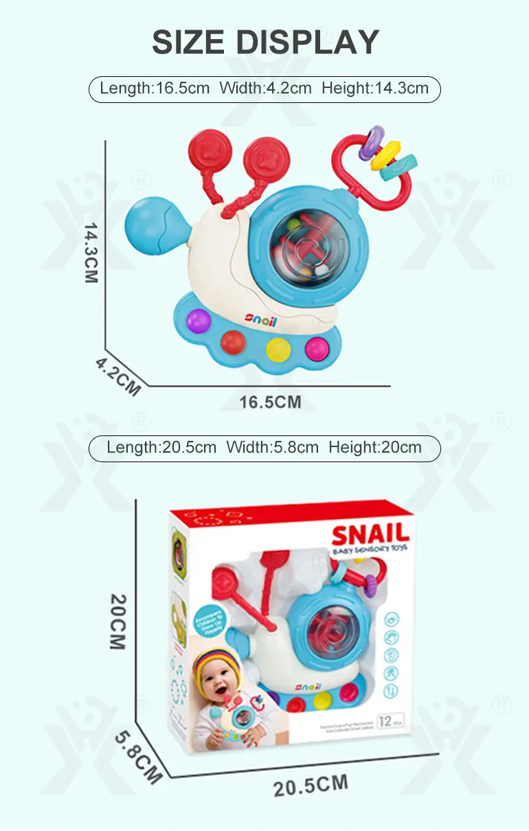 Snail Sensory Toys, Round-Edge Design (TB-4834655) — illustrated product details, panel 8
