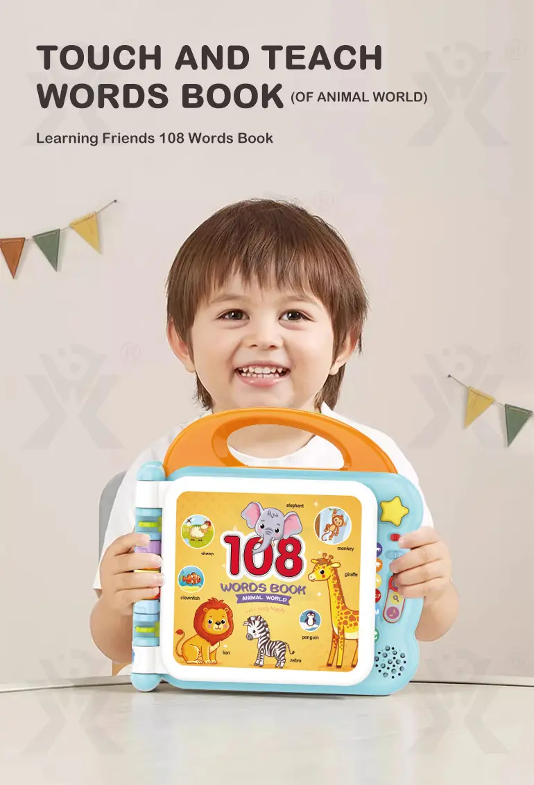 Touch & Teach Word Book of Animal World (TB-4496854) — illustrated product details, panel 1