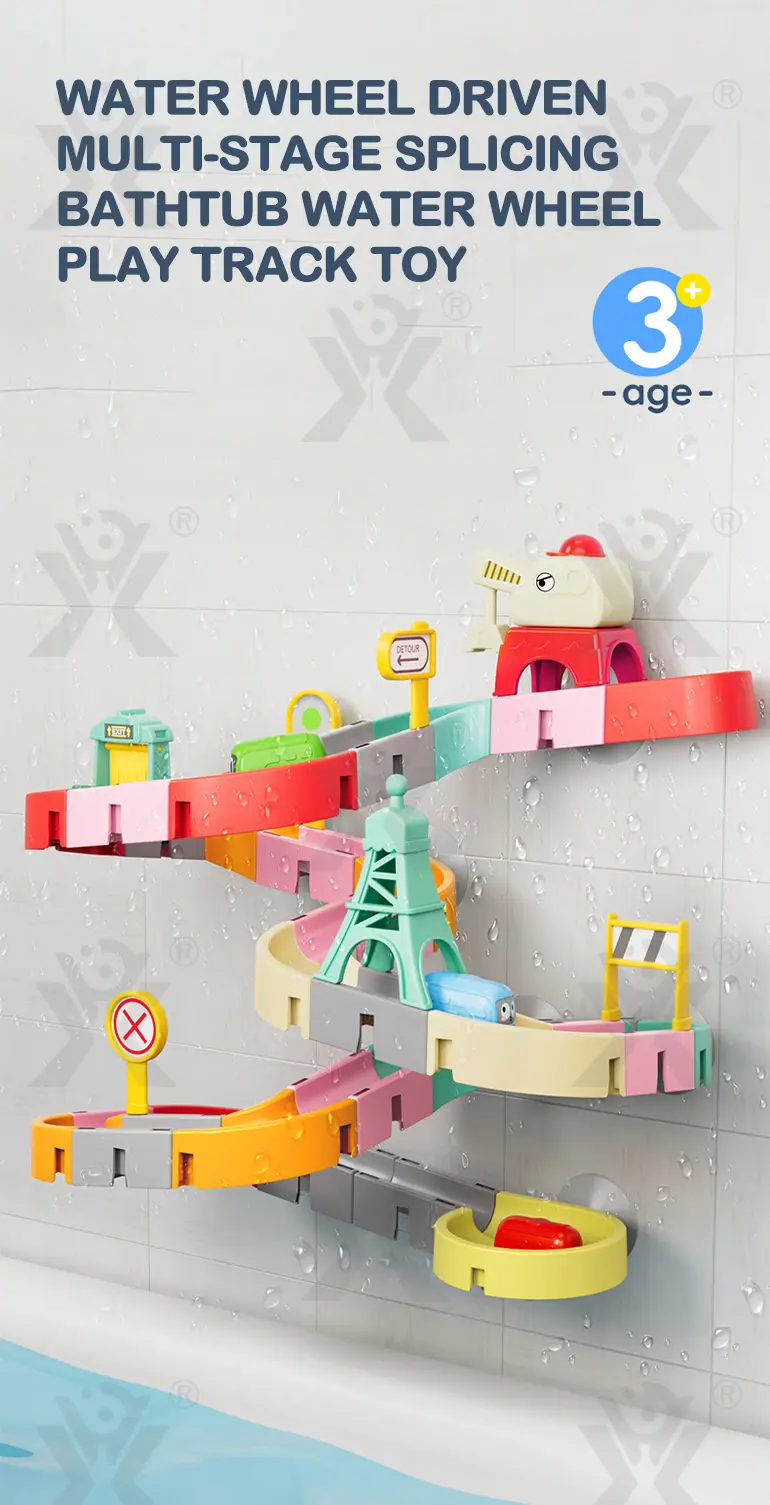 Bath Toys, Water Slide Building Toy for Toddlers (TB-4976524) — illustrated product details, panel 1