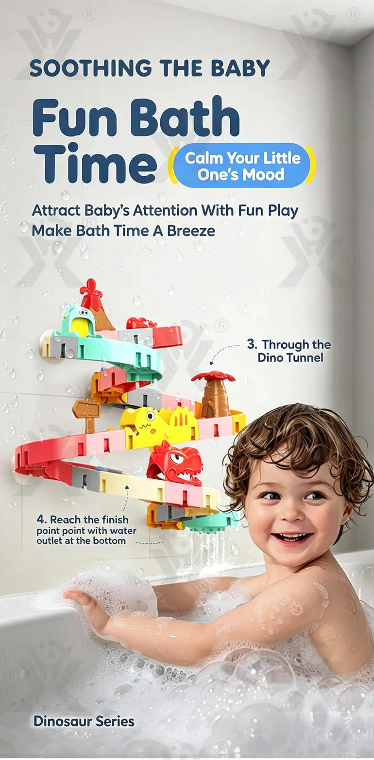 Bath Toys, Water Slide Building Toy for Toddlers (TB-4976524) — illustrated product details, panel 3
