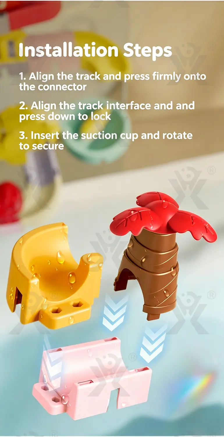 Bath Toys, Water Slide Building Toy for Toddlers (TB-4976524) — illustrated product details, panel 5