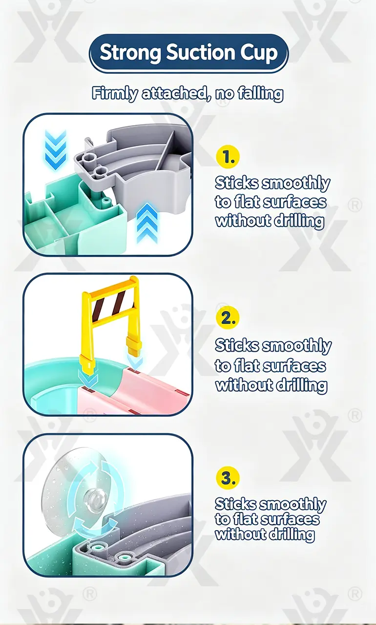 Bath Toys, Water Slide Building Toy for Toddlers (TB-4976524) — illustrated product details, panel 6