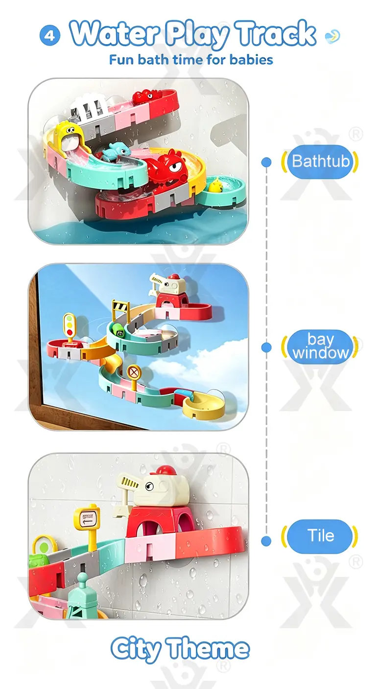 Bath Toys, Water Slide Building Toy for Toddlers (TB-4976524) — illustrated product details, panel 8