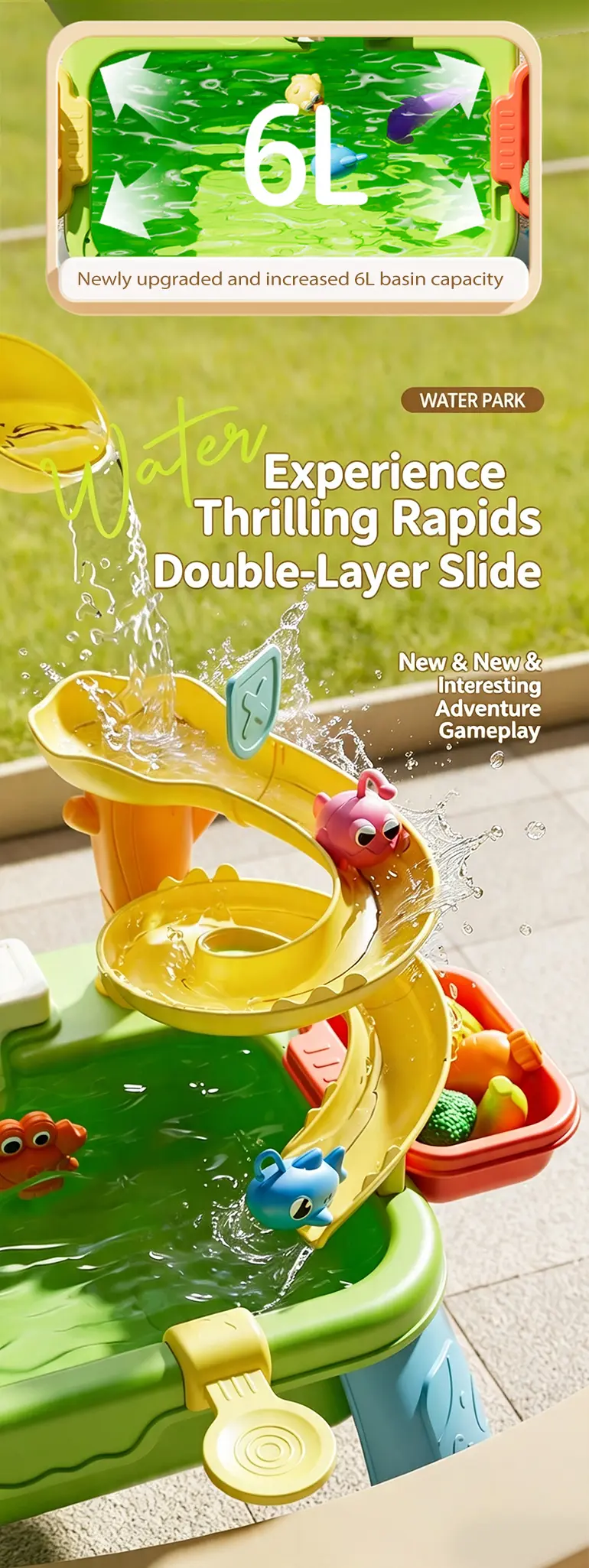 Water Table Toy, Children’s Play Sink Supply (TB-5241956) — illustrated product details, panel 6