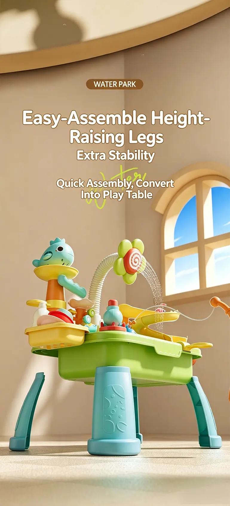 Water Table Toy, Children’s Play Sink Supply (TB-5241956) — illustrated product details, panel 7