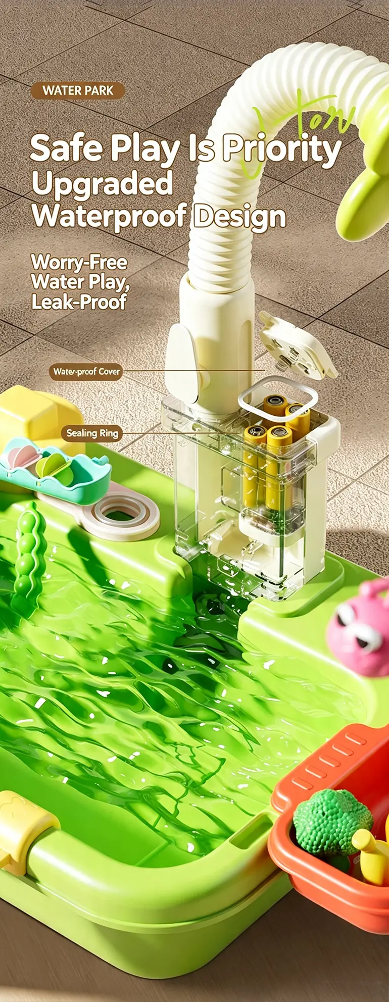 Water Table Toy, Children’s Play Sink Supply (TB-5241956) — illustrated product details, panel 9