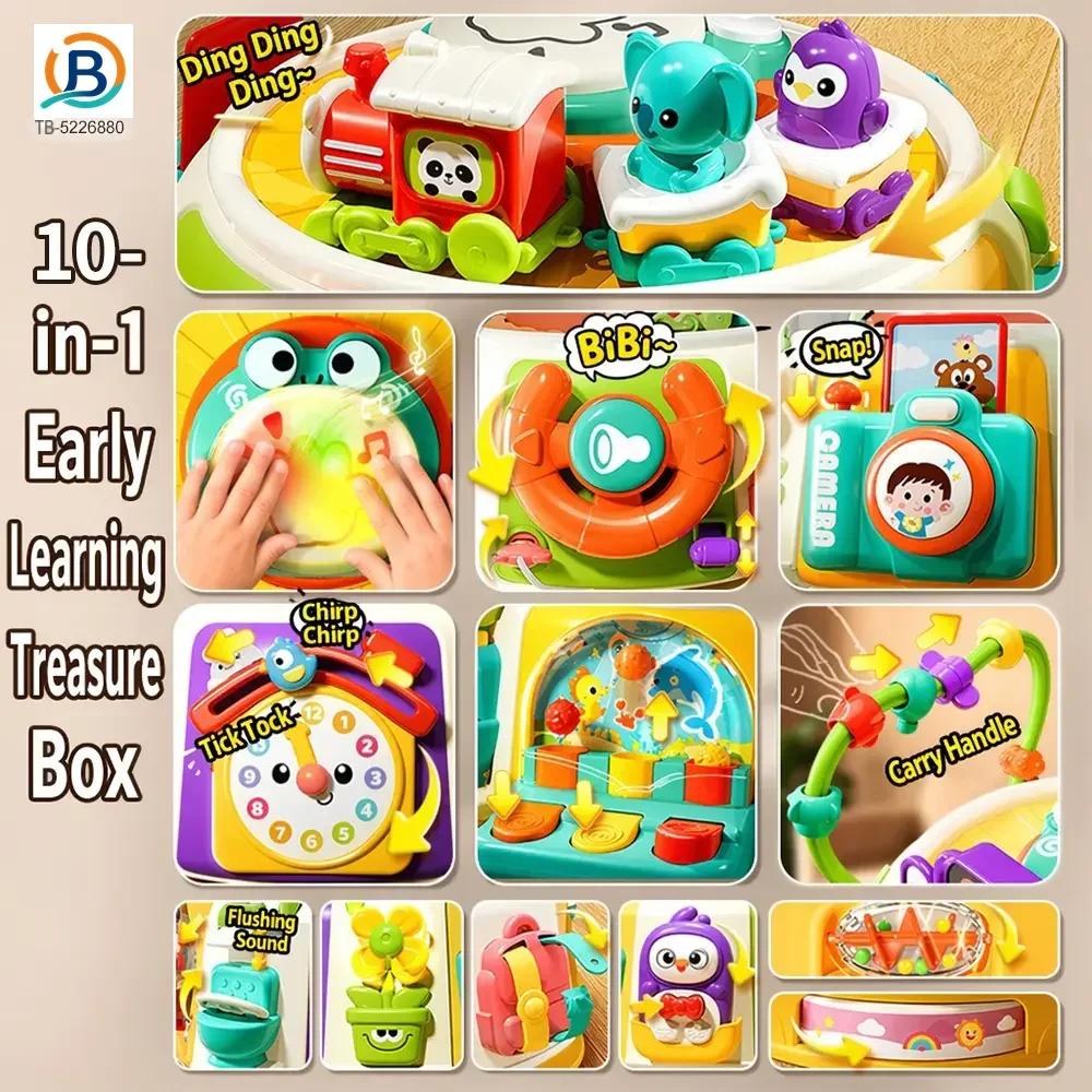 10-in-1 Activity Cube Toys, Educational Rotating Activity Busy Box Toy (TB-5226880) — product photograph 2