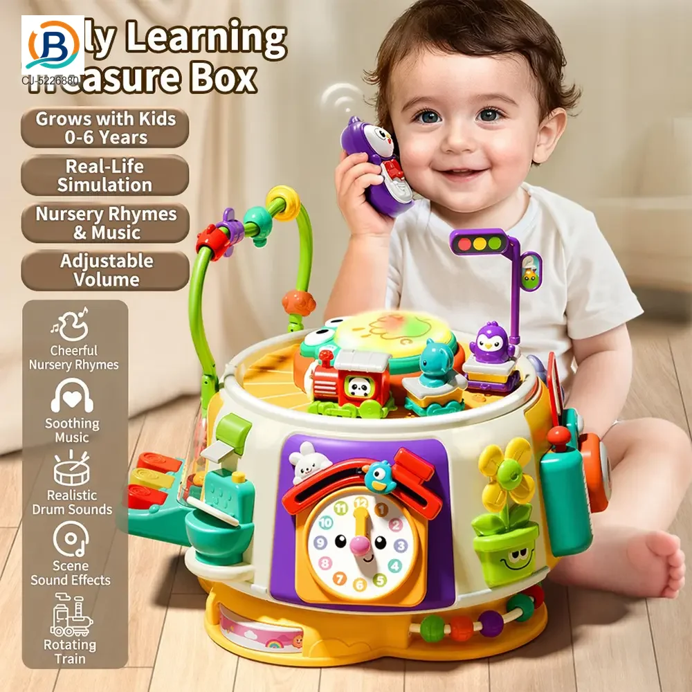 10-in-1 Activity Cube Toys, Educational Rotating Activity Busy Box Toy (TB-5226880) — product photograph 3