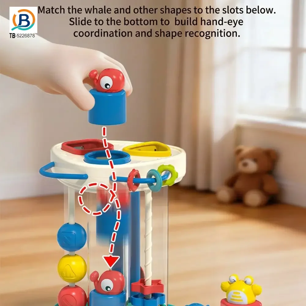 Multifunctional Baby Shape Sorter Hooty Sound Tube Toy (TB-5226878) — product photograph 3
