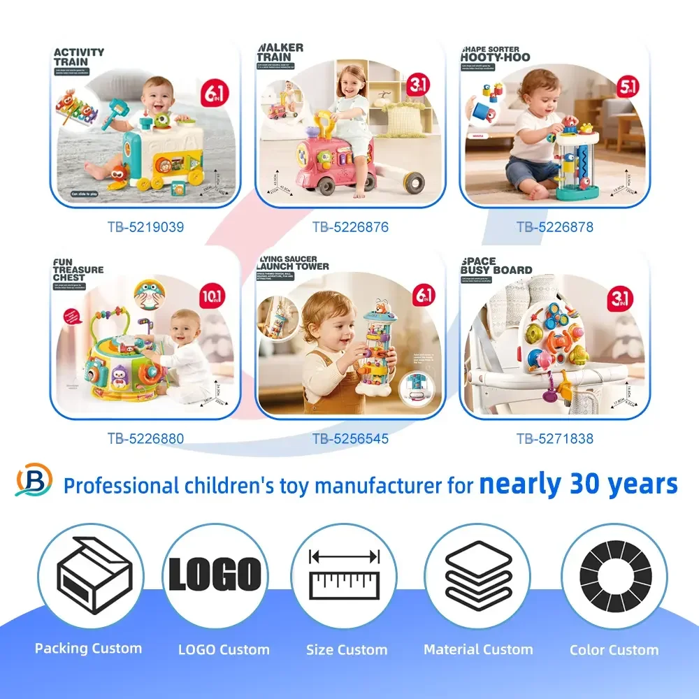 Multifunctional Baby Steam Walker Train Toy, 5-in-1 Activity Ride Toy (TB-5226874) — product photograph 4