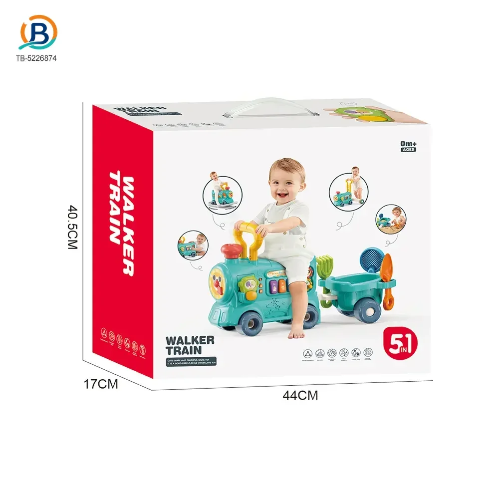 Multifunctional Baby Steam Walker Train Toy, 5-in-1 Activity Ride Toy (TB-5226874) — product photograph 5