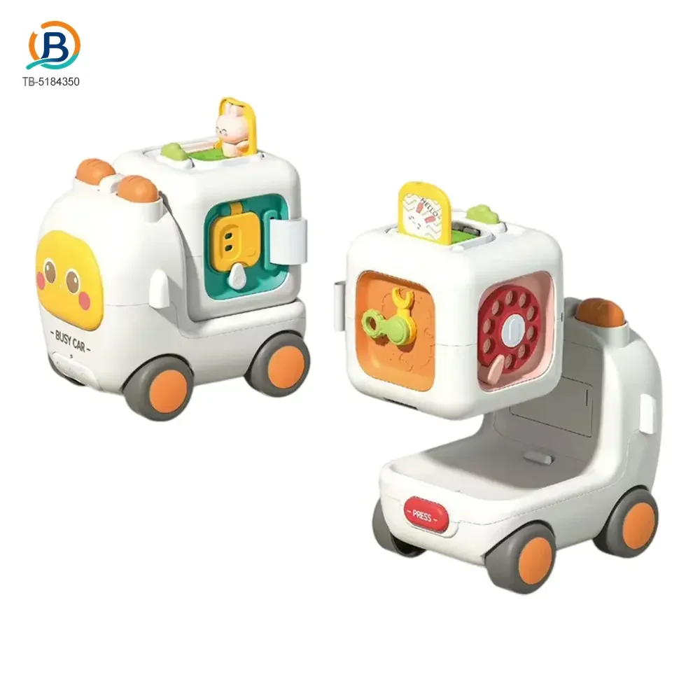 Take-Apart Busy Bus, 6-in-1 Baby Activity Cube Bus Toy with Lights & Music (TB-5184350) — product photograph 1
