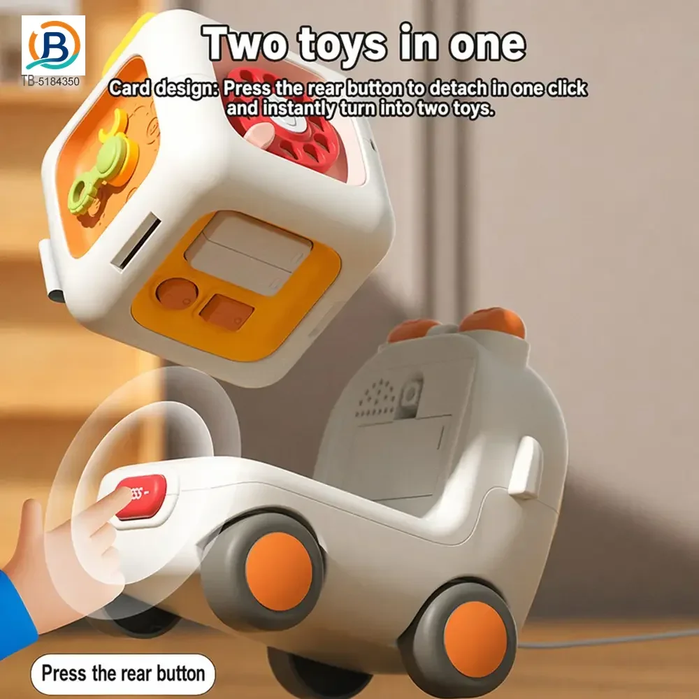 Take-Apart Busy Bus, 6-in-1 Baby Activity Cube Bus Toy with Lights & Music (TB-5184350) — product photograph 2