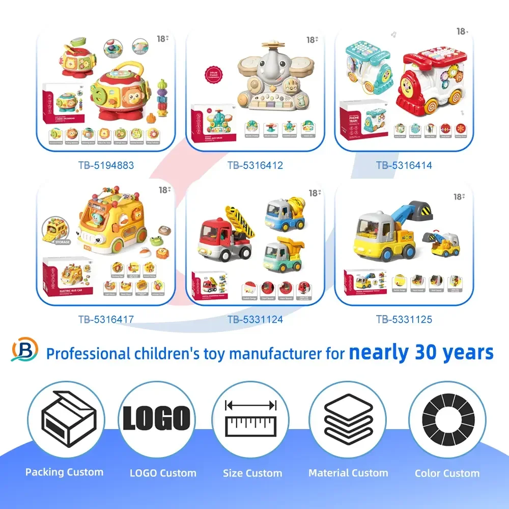 Take-Apart Busy Bus, 6-in-1 Baby Activity Cube Bus Toy with Lights & Music (TB-5184350) — product photograph 4
