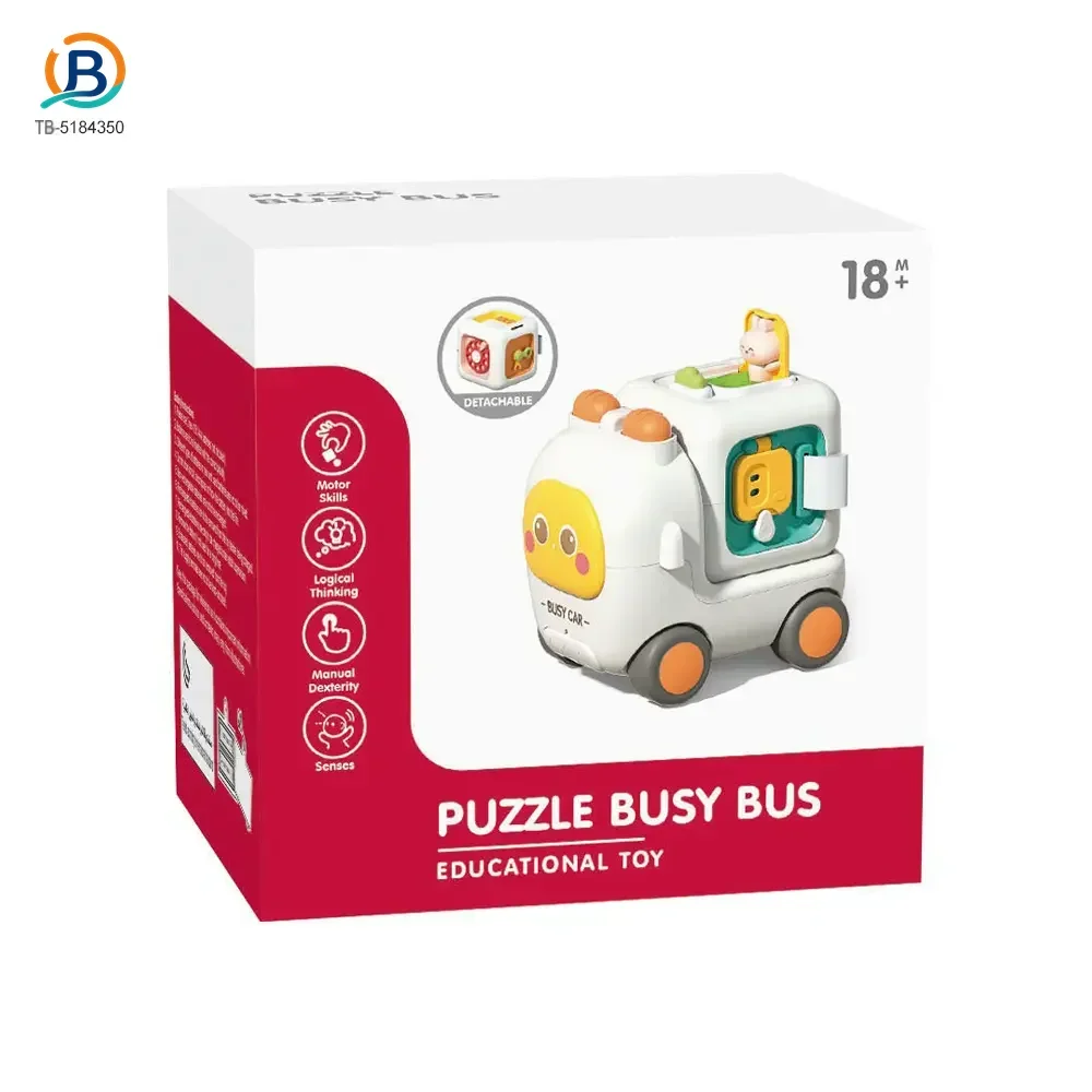Take-Apart Busy Bus, 6-in-1 Baby Activity Cube Bus Toy with Lights & Music (TB-5184350) — product photograph 5