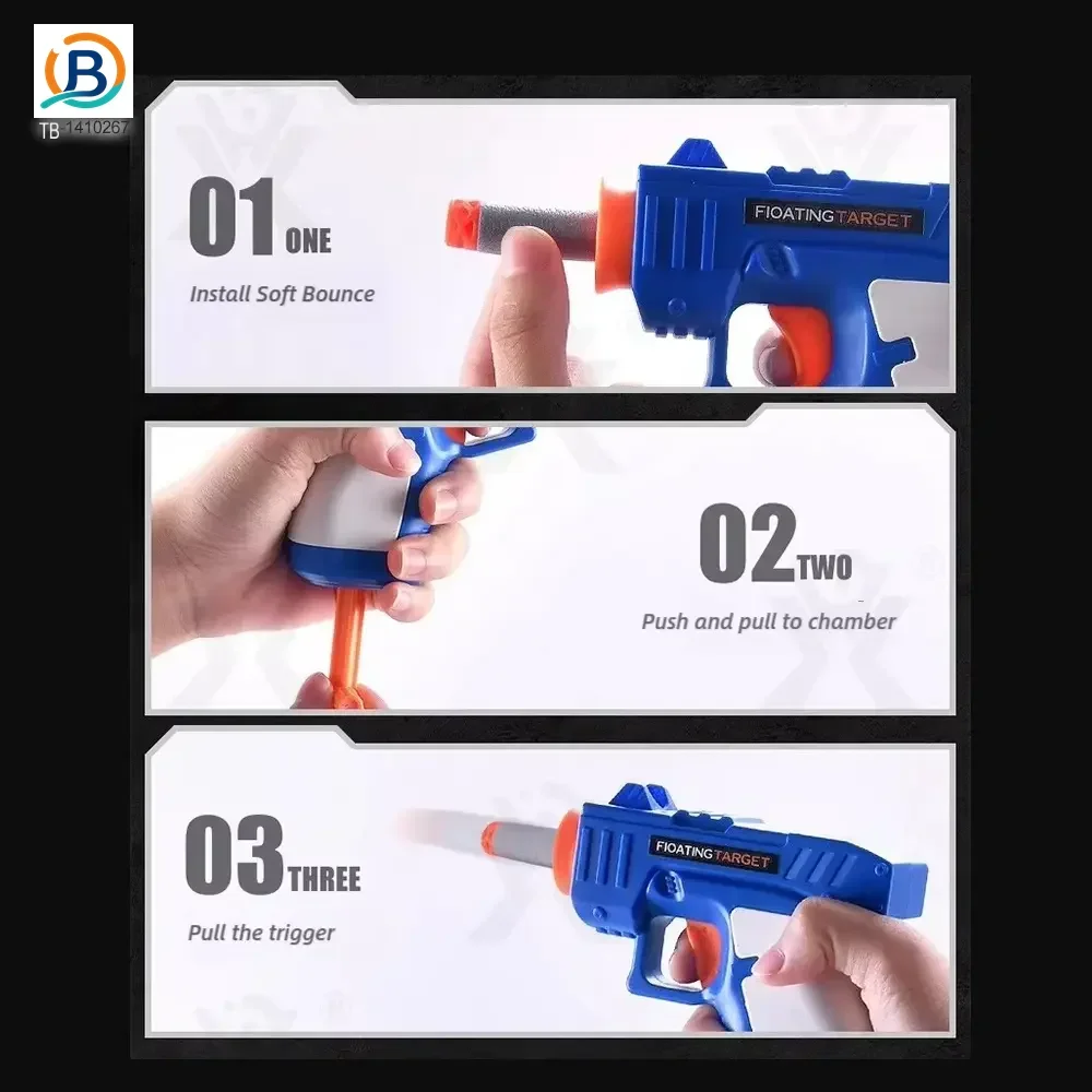Floating Target Shooting Toy, Foam Ball Launcher Gun (TB-1410267) — product photograph 2