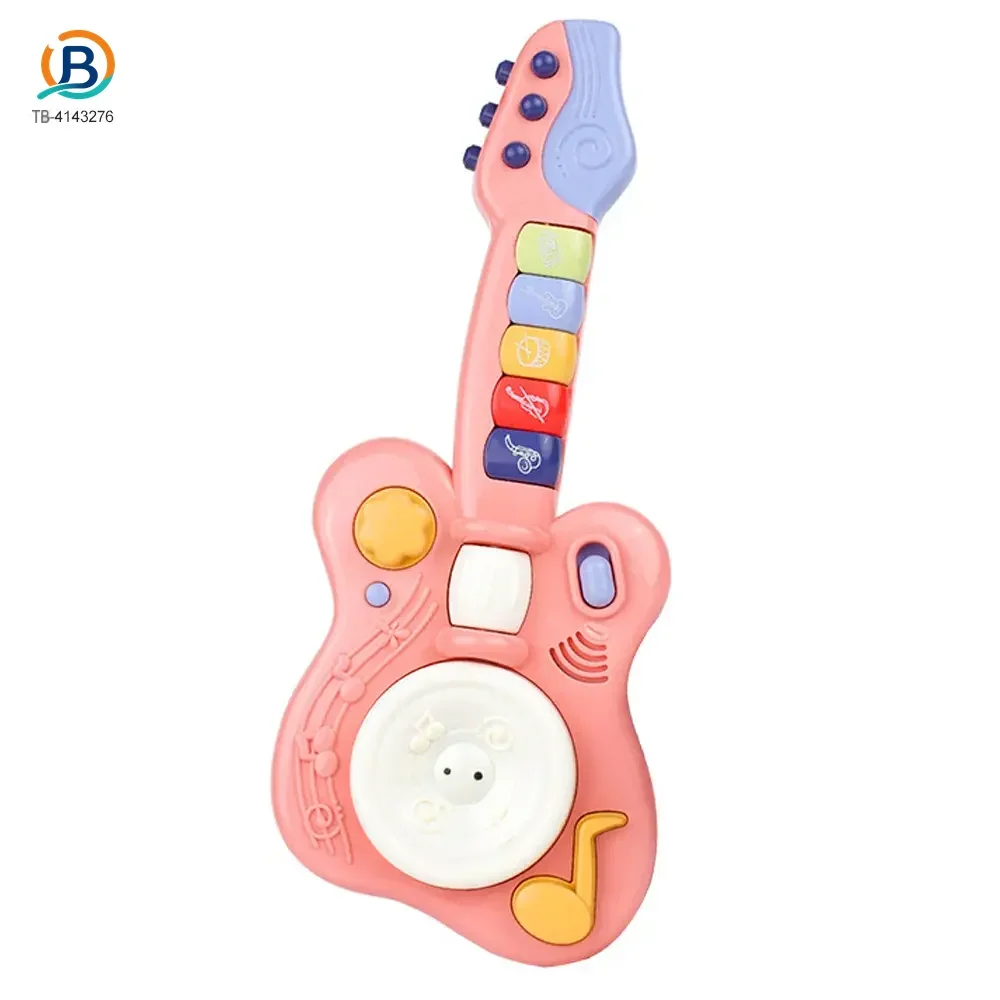 Kids’ Guitar Toys with LED Lights & Sound, Interactive Early Learning Supply (TB-4143276) — product photograph 1