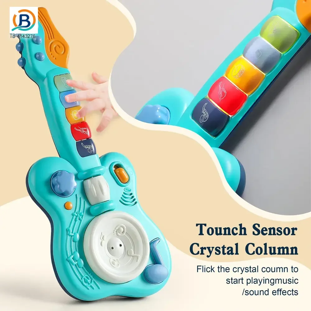 Kids’ Guitar Toys with LED Lights & Sound, Interactive Early Learning Supply (TB-4143276) — product photograph 5