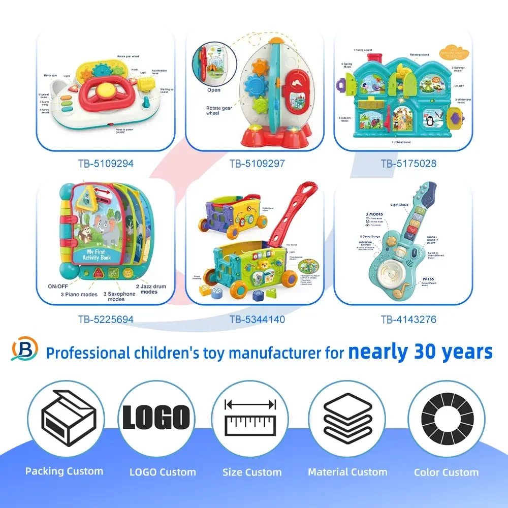 Kids’ Guitar Toys with LED Lights & Sound, Interactive Early Learning Supply (TB-4143276) — product photograph 7
