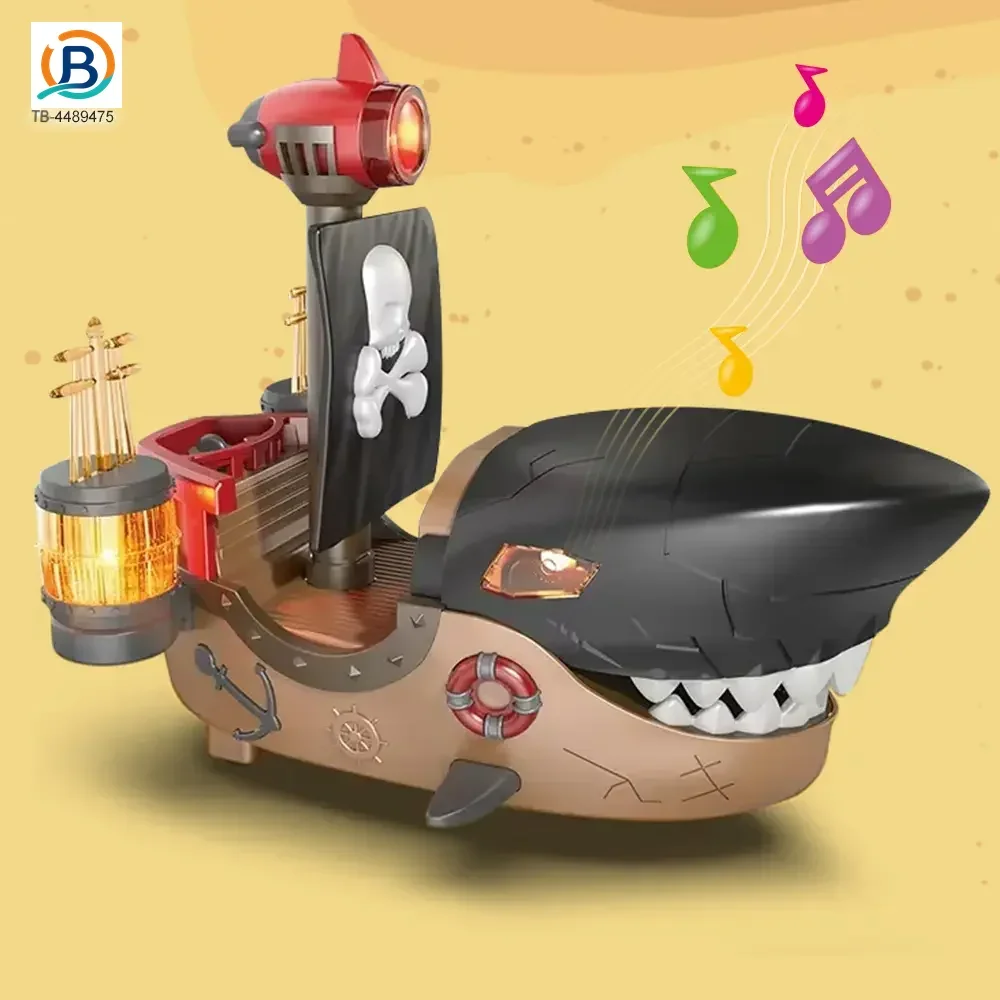 Gear Mecha Shark Pirate Ship Toy, Light and Music Full Functions, Battery-Operated Educational Kids Toys (TB-4489475) — product photograph 3
