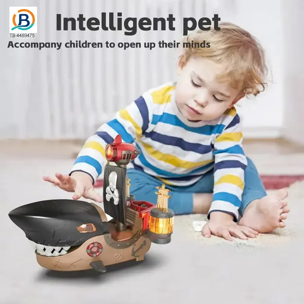 Gear Mecha Shark Pirate Ship Toy, Light and Music Full Functions, Battery-Operated Educational Kids Toys (TB-4489475) — product photograph 5