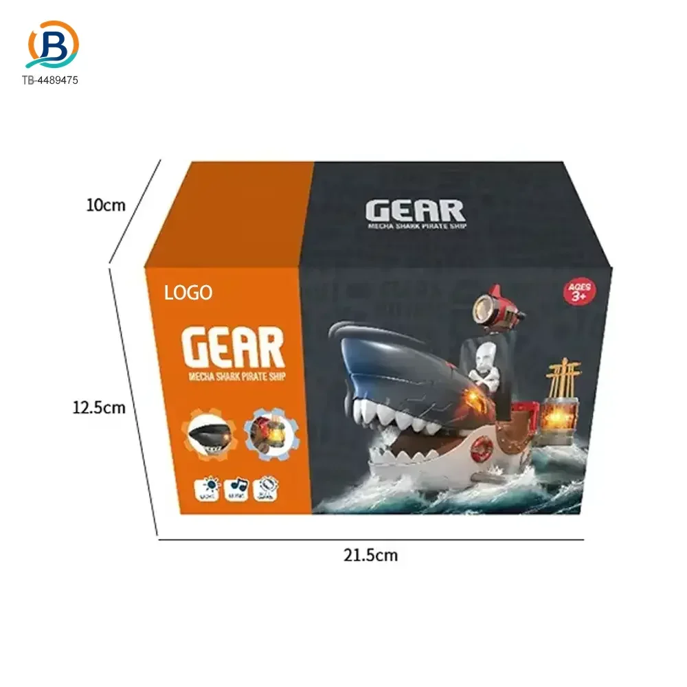 Gear Mecha Shark Pirate Ship Toy, Light and Music Full Functions, Battery-Operated Educational Kids Toys (TB-4489475) — product photograph 7