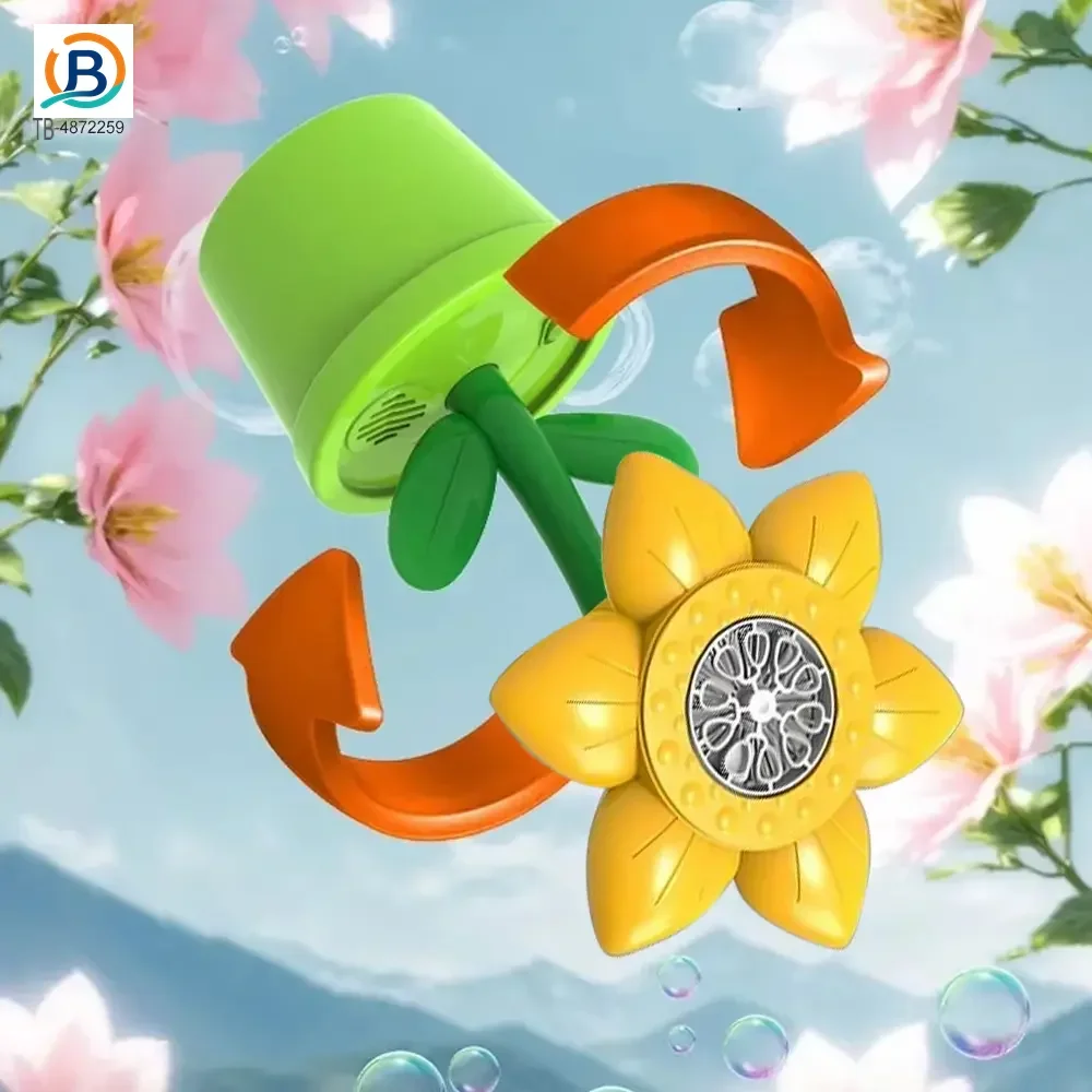 Sunflower Bubble Machine with Music & Lights for Kids (TB-4872259) — product photograph 3