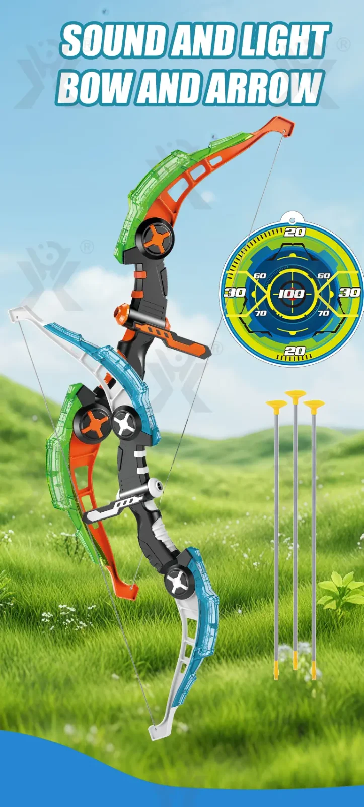 Bow and Arrow Toy Set (TB-5140073) — illustrated product details, panel 1