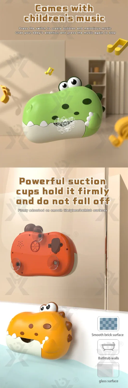 Dinosaur Bath Bubble Machine In Bulk (TB-4977404) — illustrated product details, panel 3