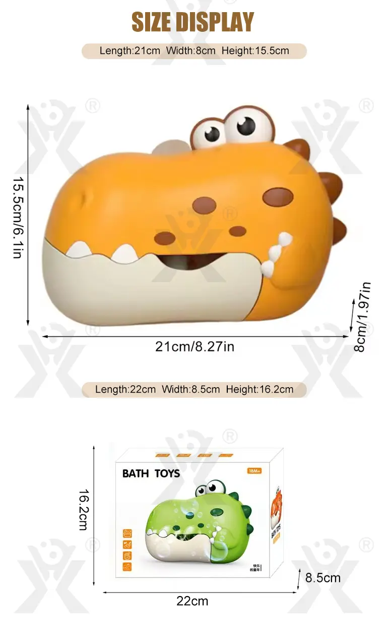 Dinosaur Bath Bubble Machine In Bulk (TB-4977404) — illustrated product details, panel 7