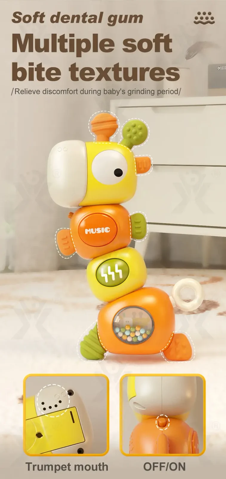 Giraffe Musical Rattle Sensory Toy for Infants (TB-4834968) — illustrated product details, panel 8