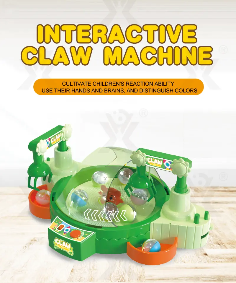 Interactive Claw Machine Toy, Music Lights Effect (TB-4843562) — illustrated product details, panel 1