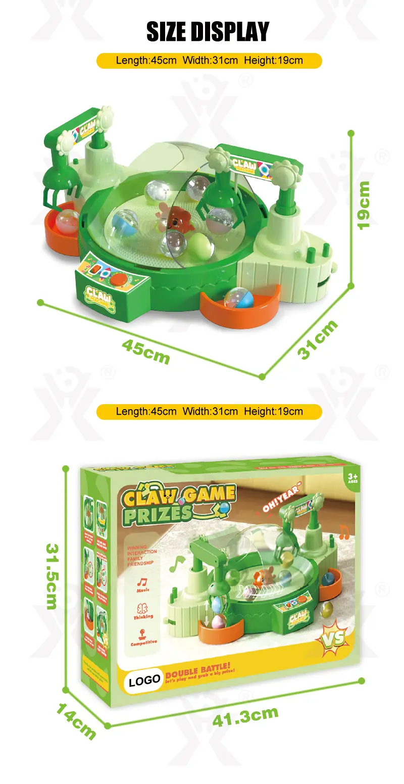 Interactive Claw Machine Toy, Music Lights Effect (TB-4843562) — illustrated product details, panel 8