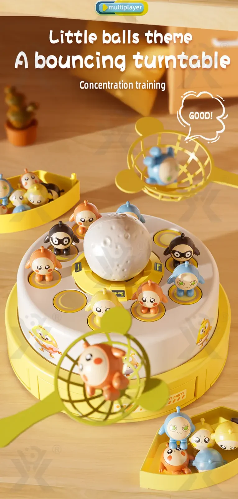 Bouncing and Catching Game Toy, Egg Party Theme (TB-4377590) — illustrated product details, panel 3