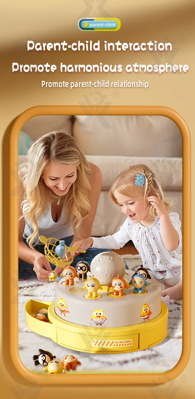Bouncing and Catching Game Toy, Egg Party Theme (TB-4377590) — illustrated product details, panel 5