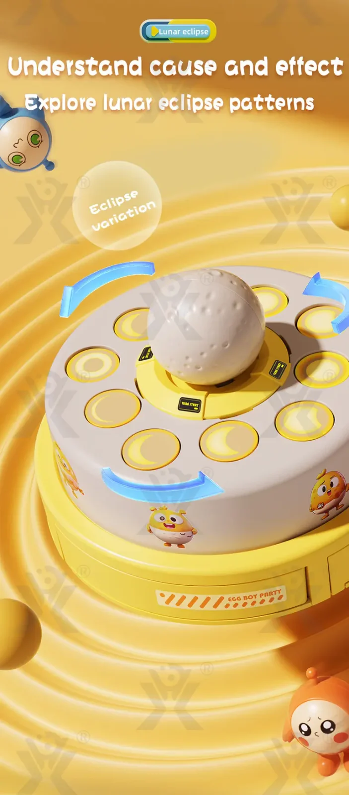 Bouncing and Catching Game Toy, Egg Party Theme (TB-4377590) — illustrated product details, panel 6