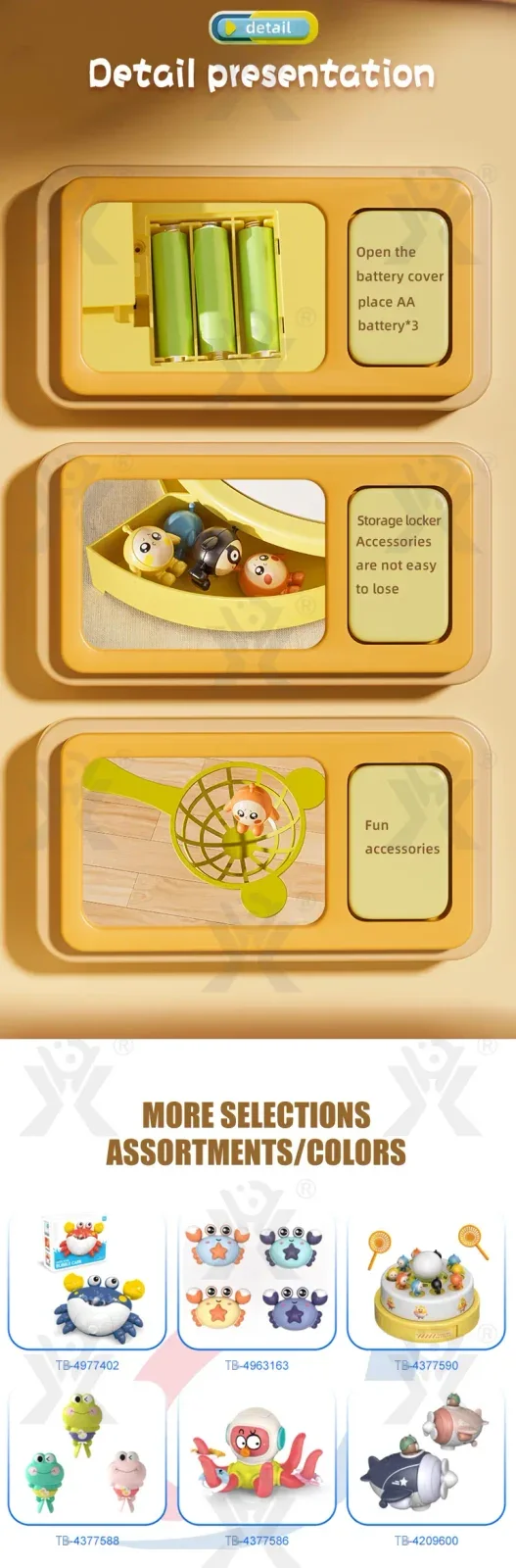 Bouncing and Catching Game Toy, Egg Party Theme (TB-4377590) — illustrated product details, panel 8