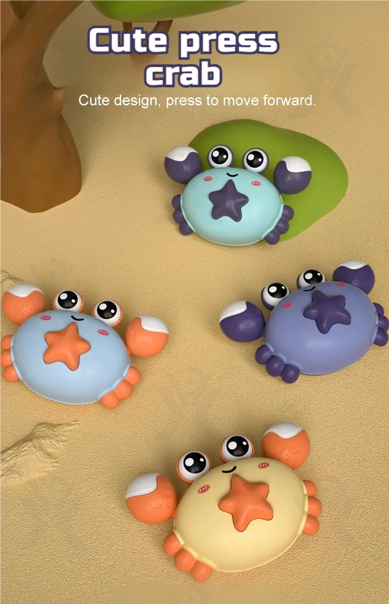 Press Activated Crab, LED Lights (TB-4963163) — illustrated product details, panel 1