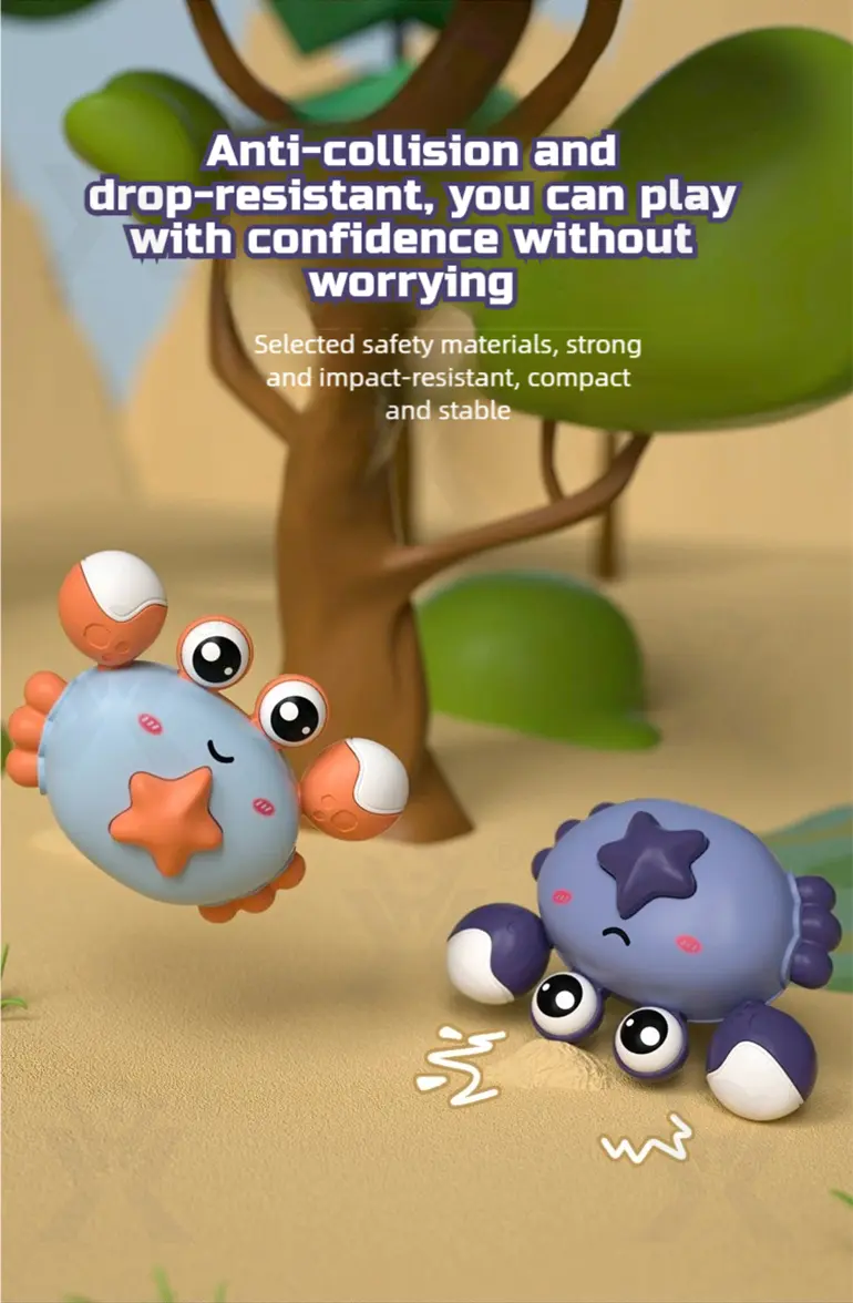 Press Activated Crab, LED Lights (TB-4963163) — illustrated product details, panel 3